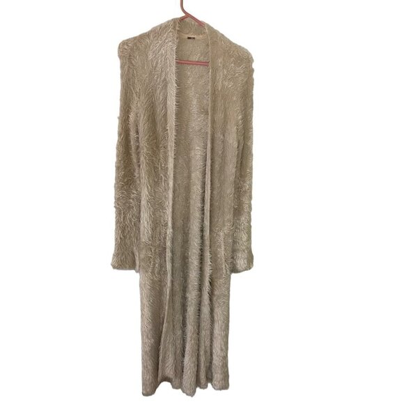 Free People Sweaters - Free People Women's Creal Eyelash Open Front Maxi Cardigan - XL
